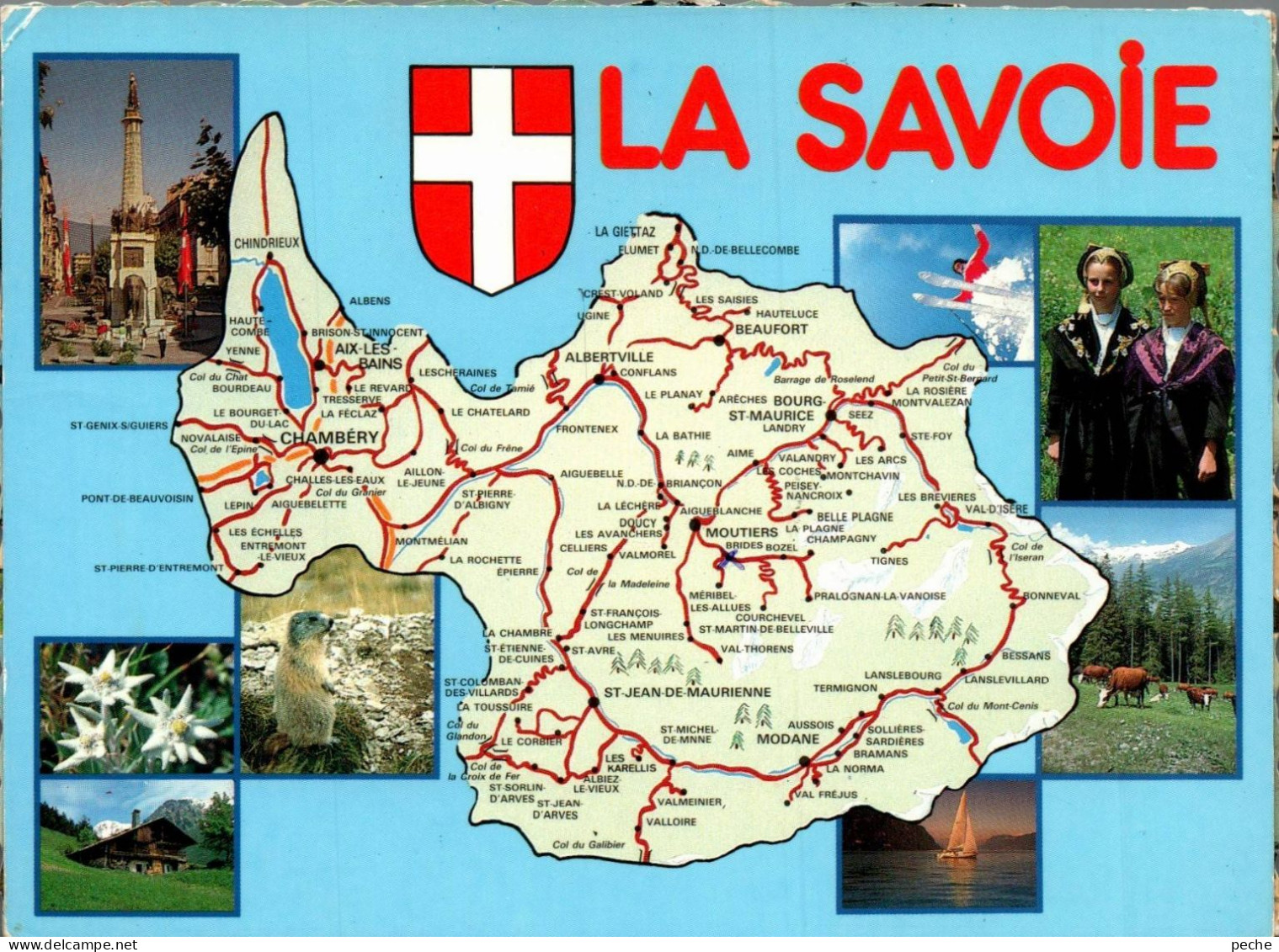 N°281 Z -cpa Carte Géographique -La Savoie- - Maps