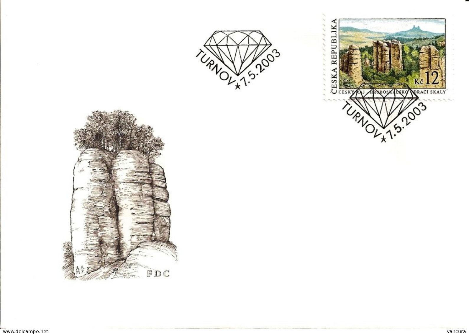 FDC 356-7 Czech Republic - Hruboskalsko And Punkevní Cave 2003 - Autres & Non Classés