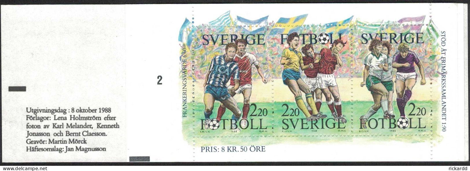 Sweden - Booklet: Facit #H389 Fotboll Cyls 2 - 1981-..