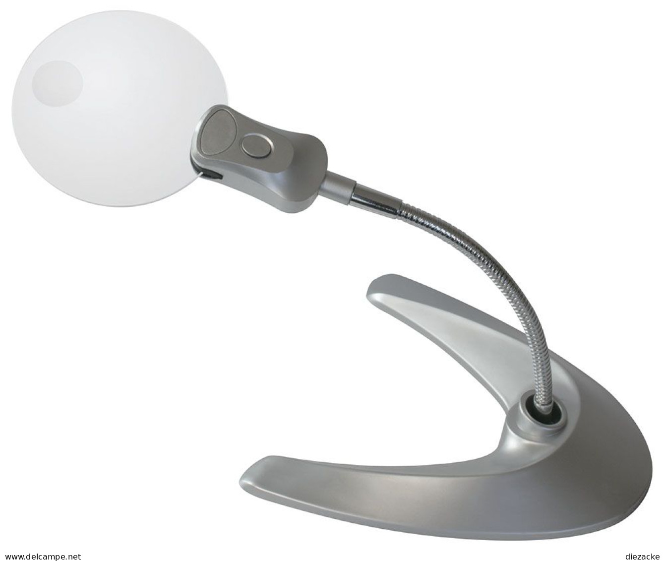 Lindner Randlose Standlupe Mit LED-Beleuchtung, Vergrößerung 2x / 6x S7150 Neu ( - Pinze, Lenti D'ingrandimento E Microscopi