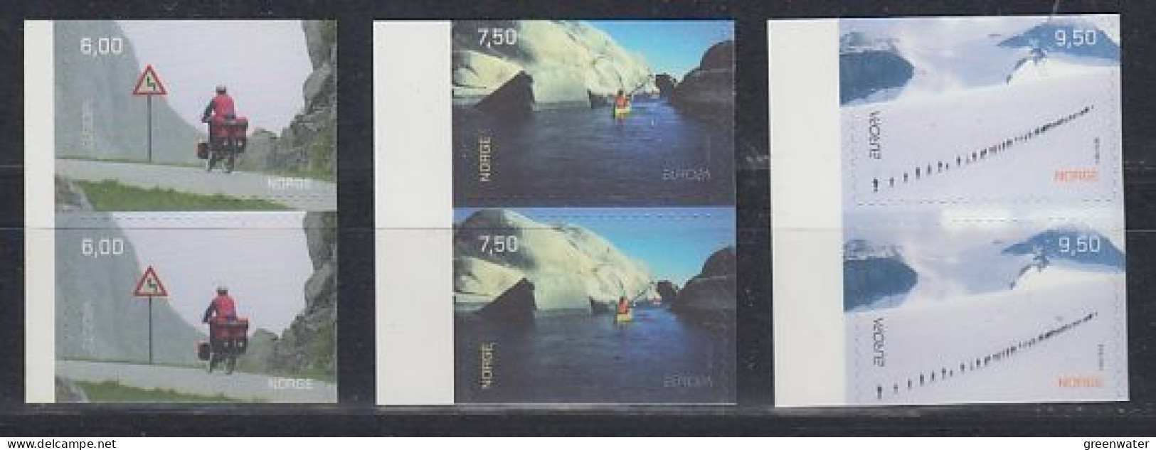 Europa Cept 2004 Norway 3x2v From Booklets (self Adhesive) ** Mnh (59345) - 2004