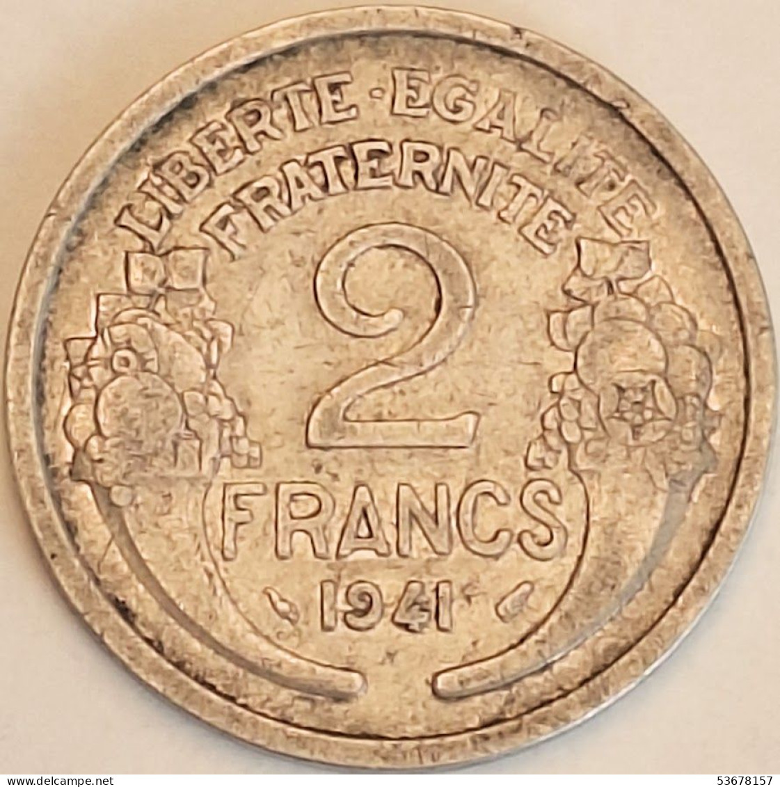 France - 2 Francs 1941, KM# 886a.1 (#4104) - 2 Francs