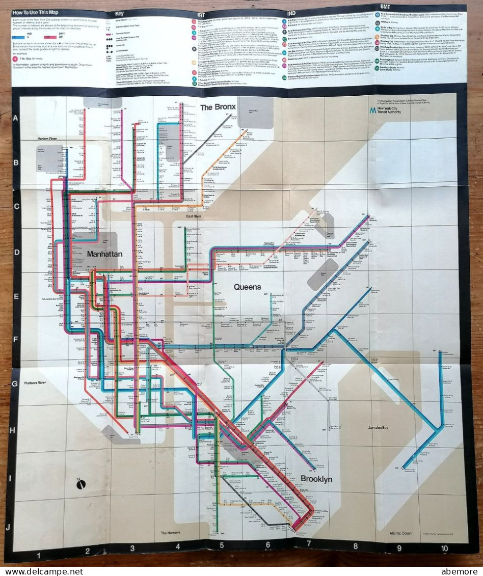 Vignelli 1972 New York Subway Map, 1re édition - Monde