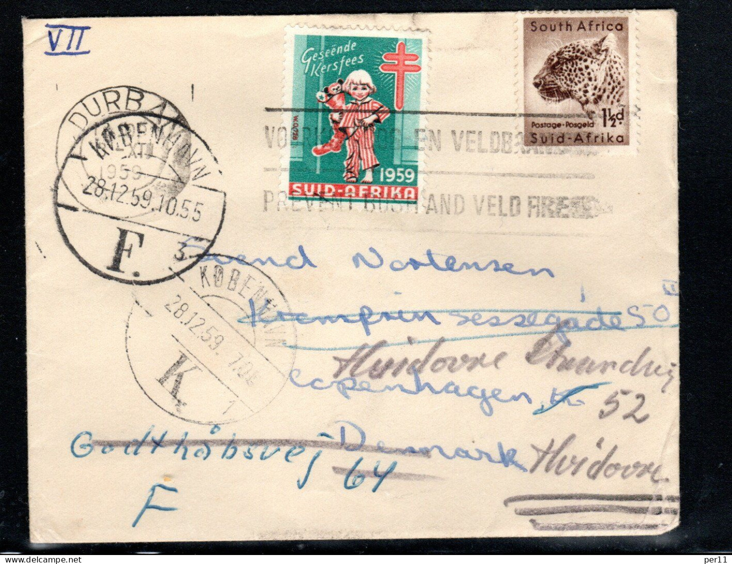 3 Small Nice Letters From South-Africa  1958-59   (rsa01) - Altri & Non Classificati