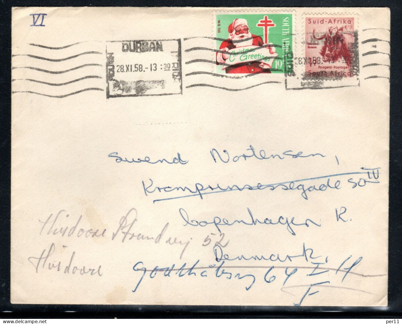 3 Small Nice Letters From South-Africa  1958-59   (rsa01) - Andere & Zonder Classificatie