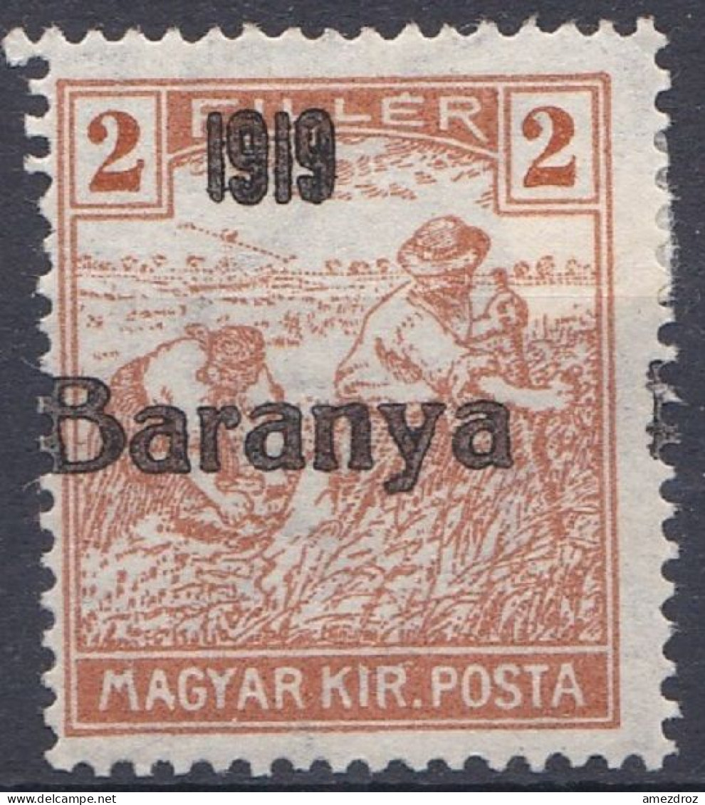 Hongrie Baranya 1919 Mi 18 * Moissonneurs (A16) - Baranya