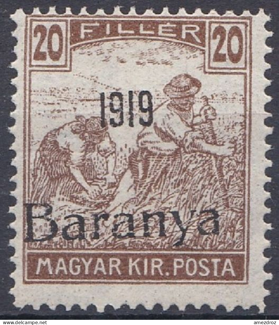 Hongrie Baranya 1919 Mi 23 * Moissonneurs (A16) - Baranya