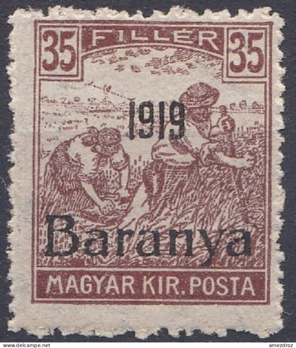 Hongrie Baranya 1919 Mi 25 * Moissonneurs (A16) - Baranya