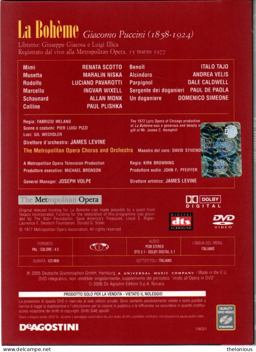 * Invito All'Opera In DVD N 1: Giacomo Puccini - La Bohème - Con Libretto - Konzerte & Musik
