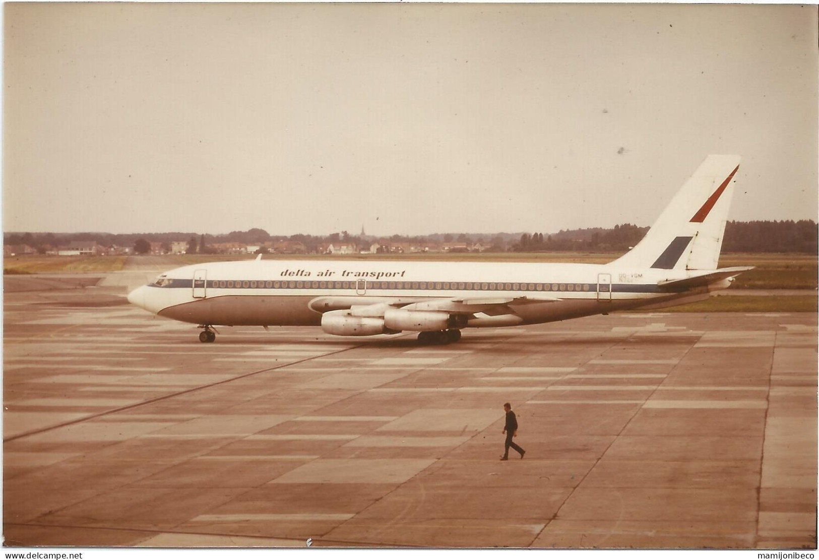 BOEING 720 DELTA AIR TRANSPORT (Belgique) OO-VGM Juin 82 Collection J.C.Brabant - Deportes