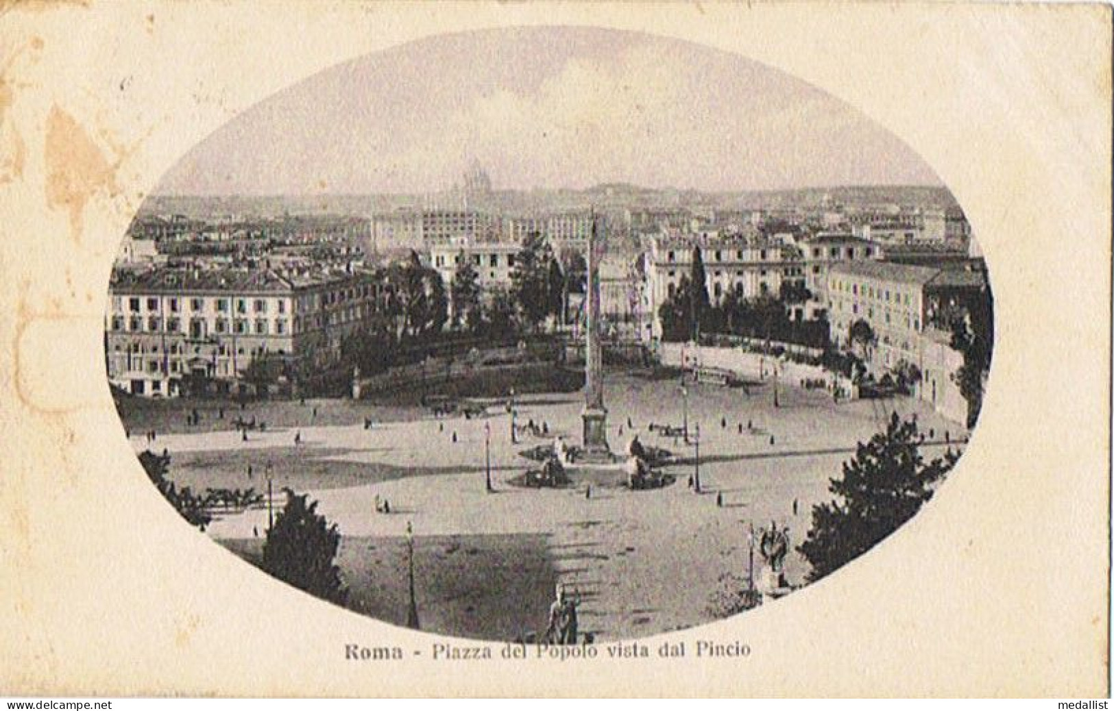 CPA..ITALIE..ROME..ROMA..PIAZZA DEL POPOLO..VISTA DAL PINCIO..PLACE DU PEUPLE - Places