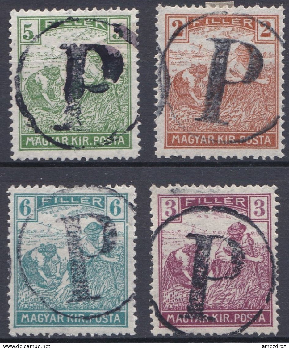 Hongrie Taxe 1919 Surcharge P Dans Un Cercle (A16) - Portomarken