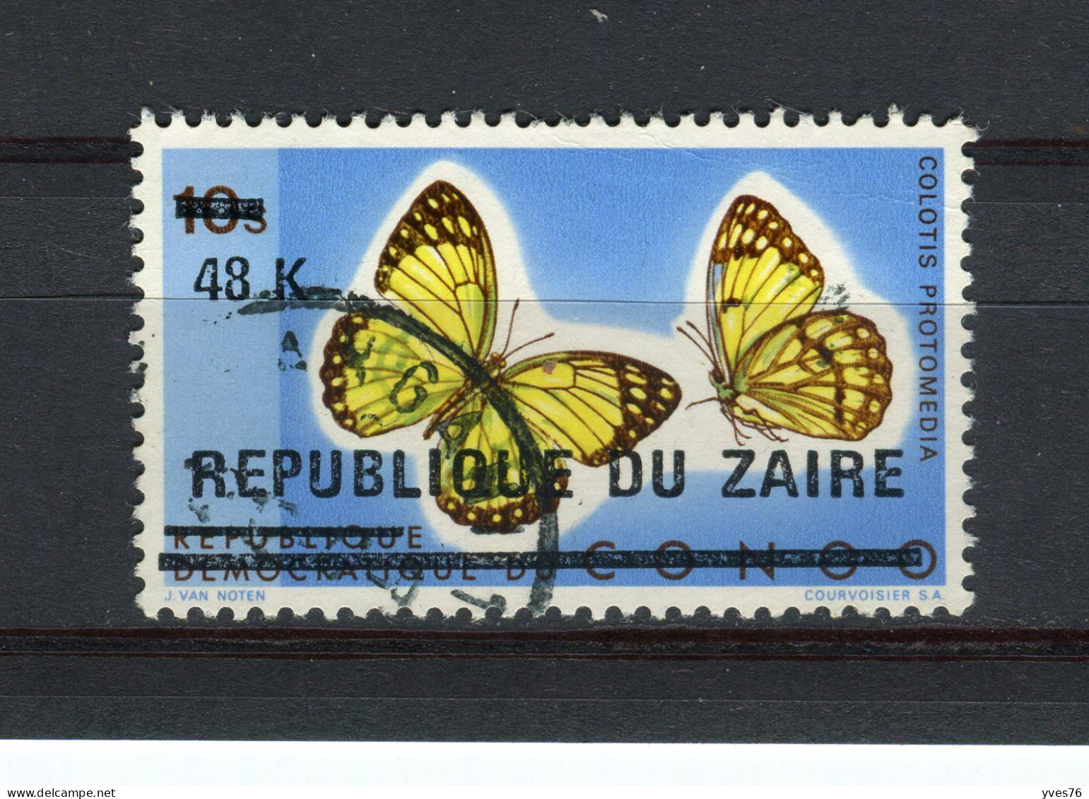 ZAIRE - Y&T N° 890° - Papillons - Usados