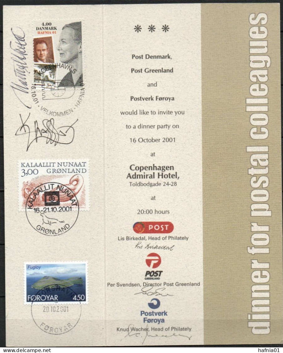 Martin Mörck. Denmark 2001. Menu HAFNIA'01 With Michel 1287. Signed. - Sonstige & Ohne Zuordnung