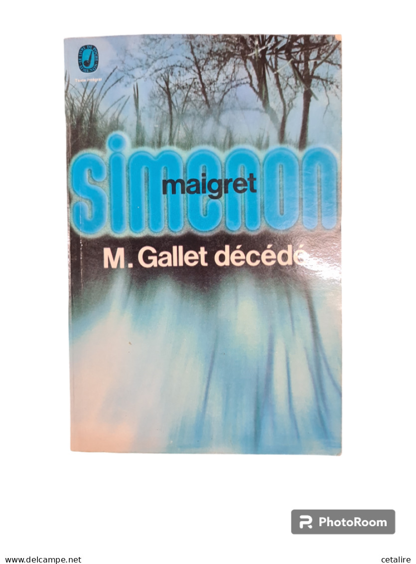 M Gallet Décédé Simenon 1971 +++ TRES BON  ETAT+++ - Auteurs Belges