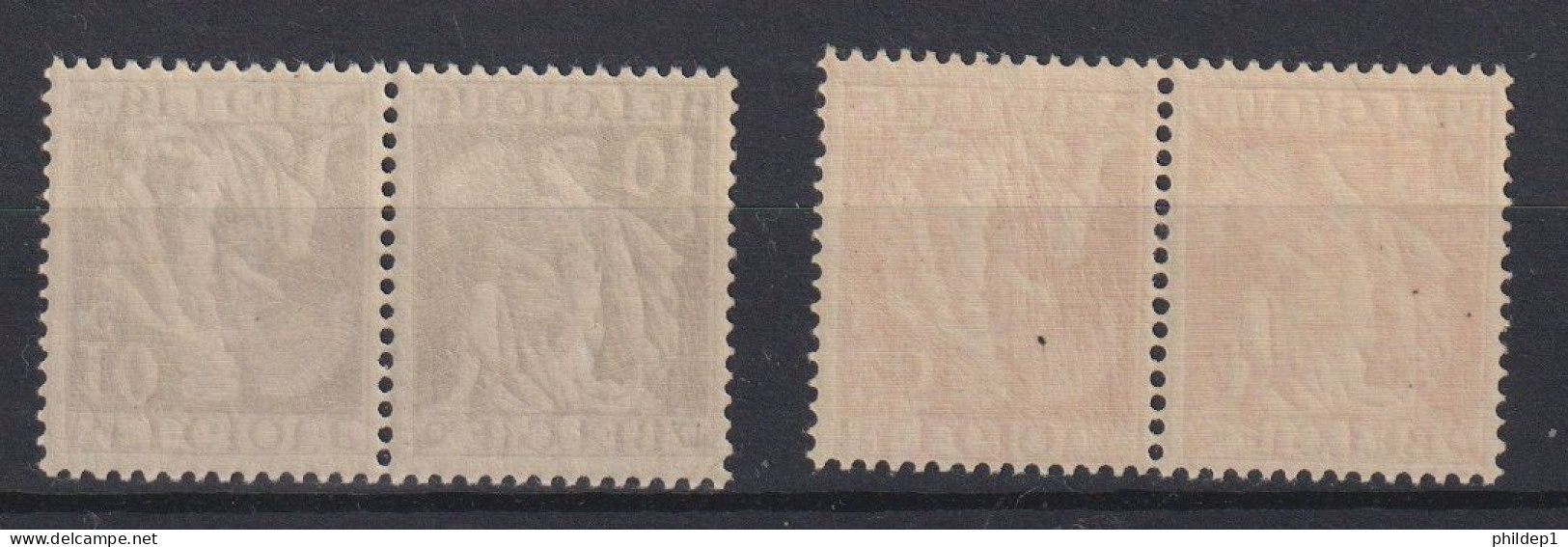 Belgique: COB N° KP13/14 "Tête-bêche" "Kopstaande Zegels", **, MNH, Sans Charnière. TTB !!! - Tête-bêche [KP] & Zwischensteg [KT]