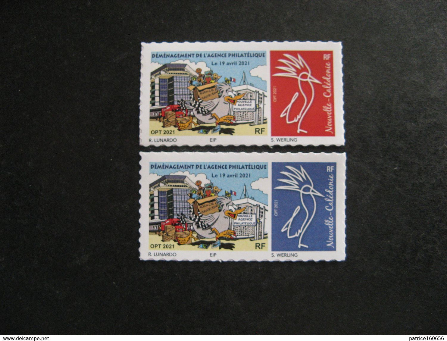 Nouvelle-Calédonie: TB Paire N° 1404B ET N° 1404C " Déménagement De L'agence Philatélique", 19/04/2021, Neufs XX . - Unused Stamps