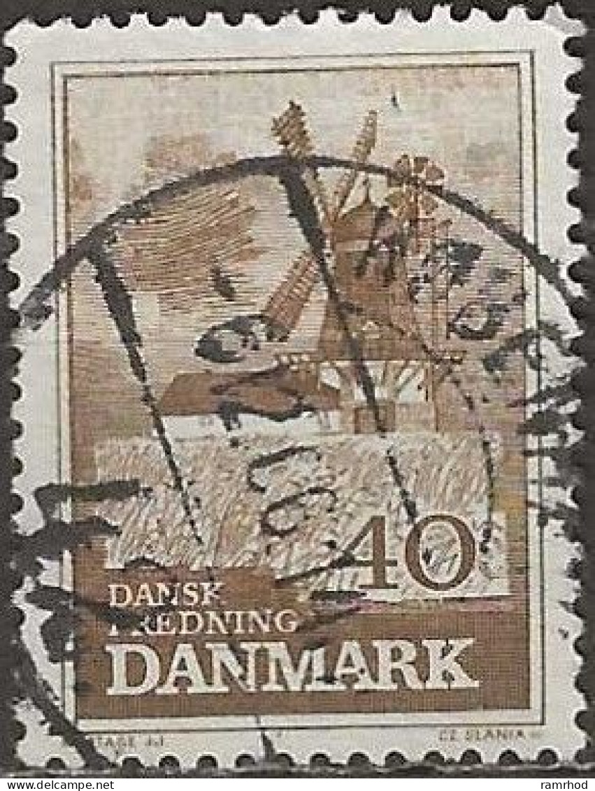 DENMARK 1965 Dansk Fredning (Preservation Of Danish Natural Amenities And Ancient Monuments) - 40ore Bogo Windmill FU - Gebraucht