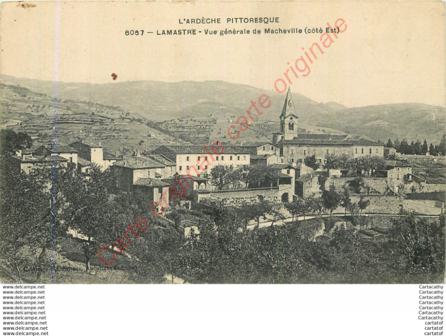 07. LAMASTRE .  Vue Générale De Macheville Côté Est . - Lamastre