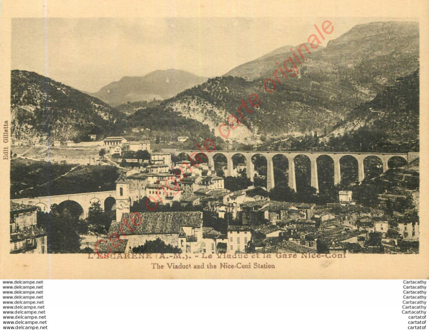 06.  L'ESCARENE .  Le Viaduc Et La Gare Nice-Coni . - L'Escarène