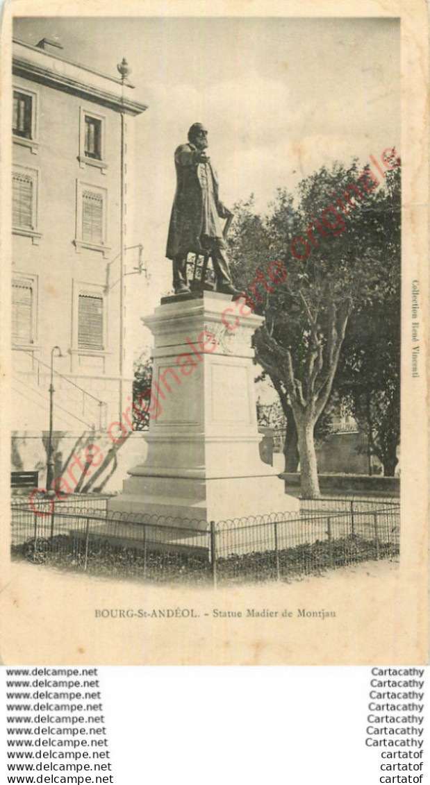 07.  BOURG SAINT ANDEOL .  Statue Madier De Montjau . - Bourg-Saint-Andéol