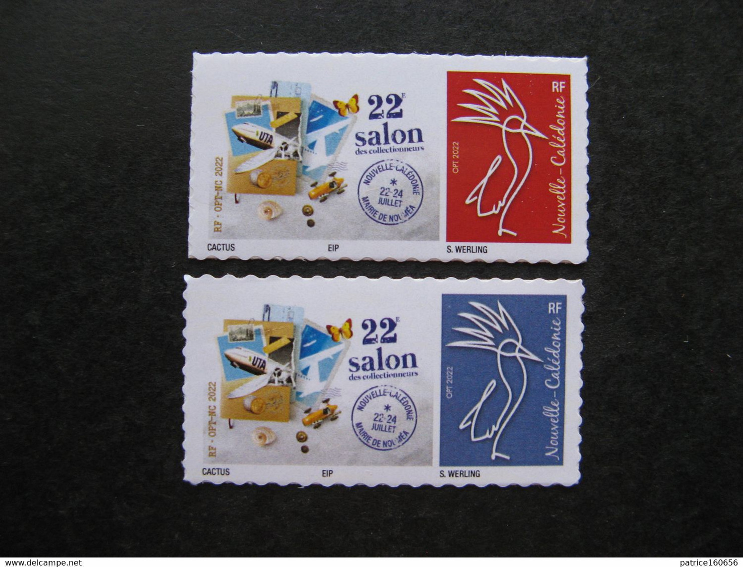 Nouvelle-Calédonie: TB Paire N° 1423 Et N° 1424: Timbres Autoadhésifs Du 22° Salon Des Collectionneurs 2022, Neufs XX . - Nuovi