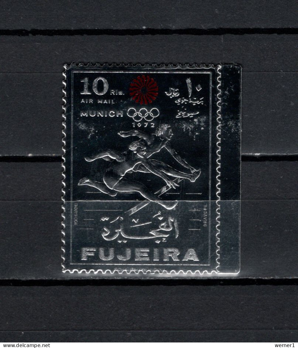 Fujeira 1971 Olympic Games Munich Silver Stamp MNH - Summer 1972: Munich