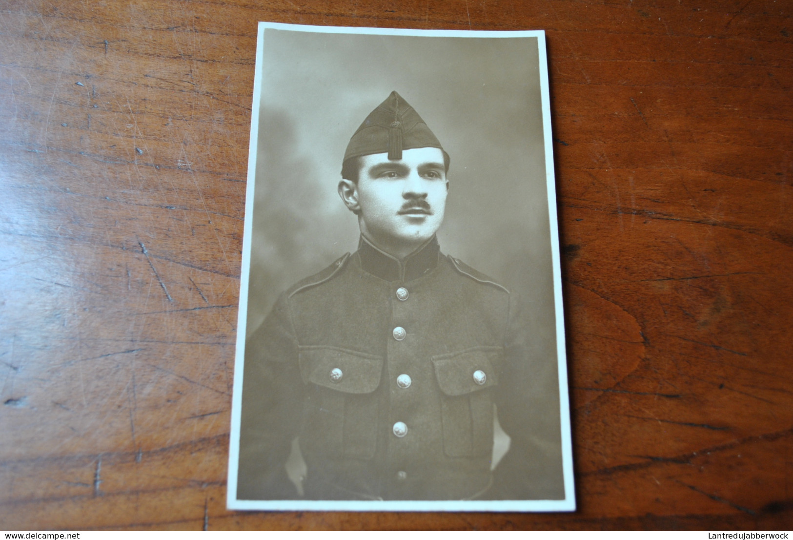 CPA Carte Postale Ancienne Militaire En Uniforme Posant Soldat Armée Belge Infanterie? Calot Photo Carlier Liège - Personen