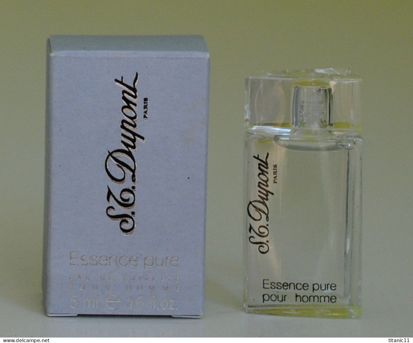 Miniature ESSENCE PURE POUR HOMME De S.T. DUPONT ( France ) - Miniatures Hommes (avec Boite)