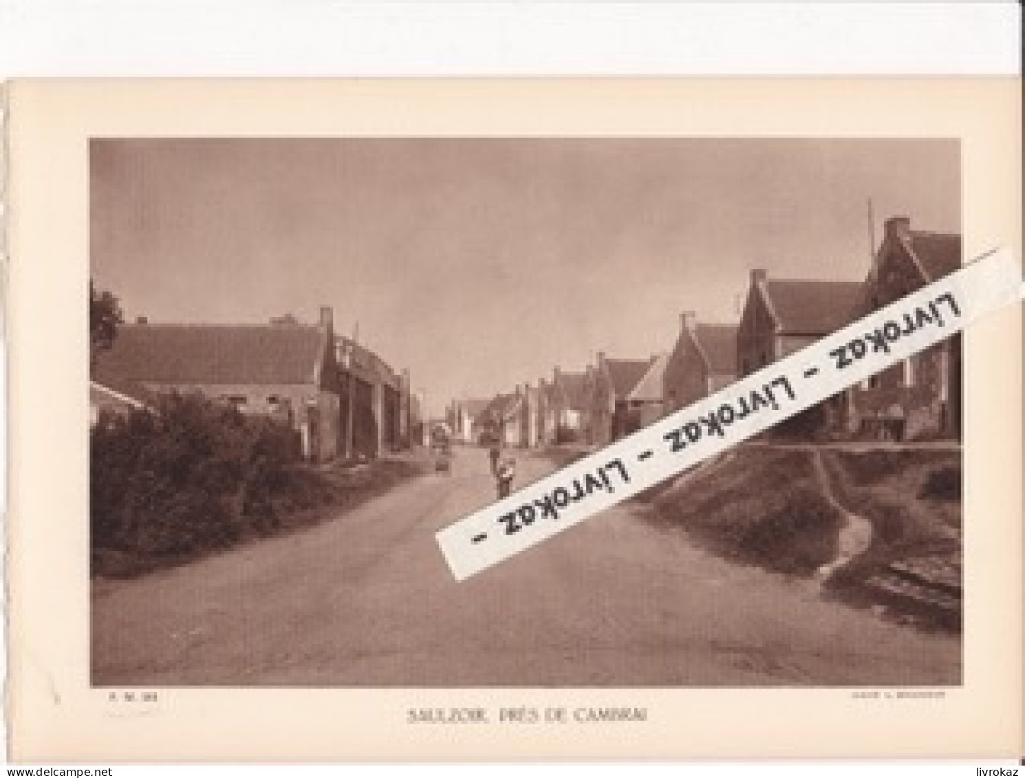 Saulzoir Près De Cambrai (Nord) Village De Tisserands - Photo Sépia Extraite D'un Livre Paru En 1933 - Zonder Classificatie