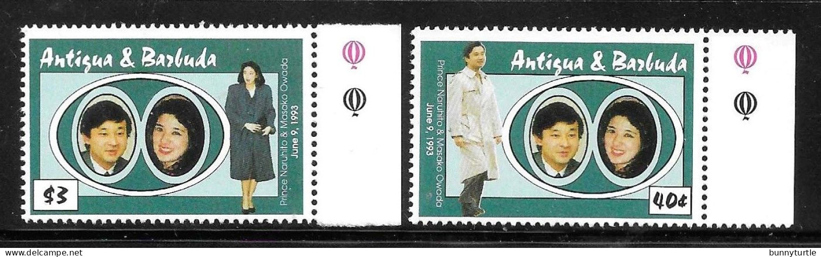 Antigua & Barbuda 1993 Wedding Of Japan Crown Prince MNH - Antigua And Barbuda (1981-...)