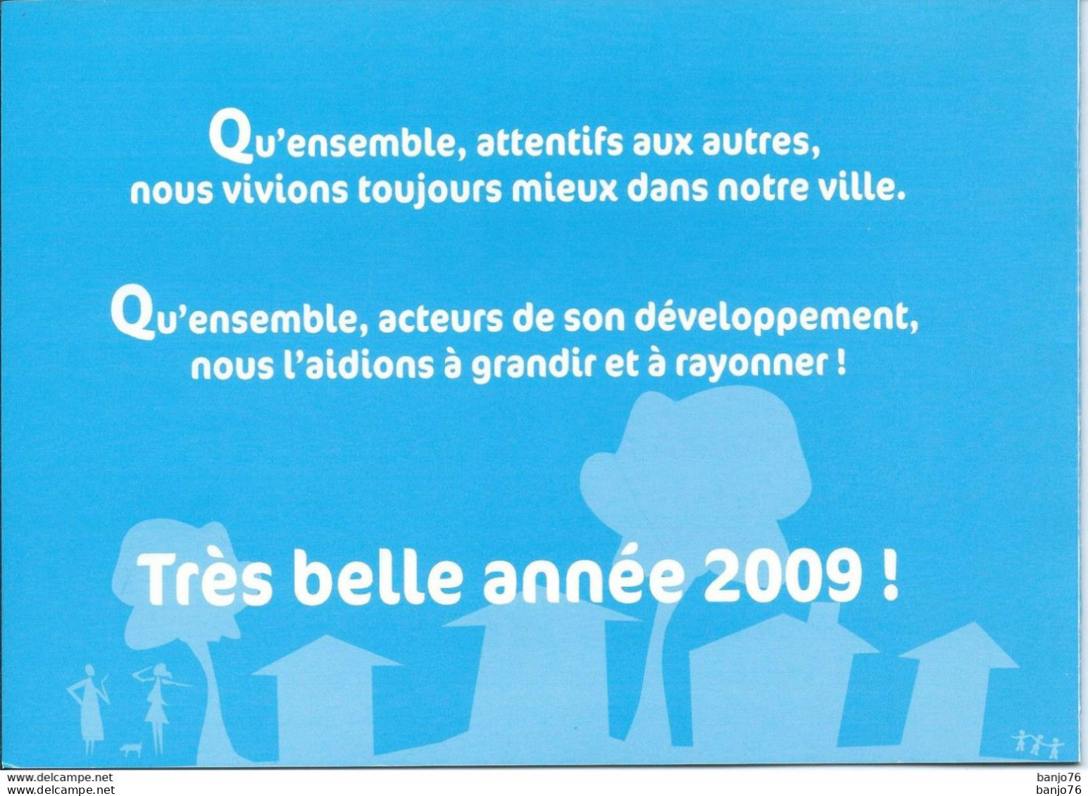 Carquefou (44) - Carte De Vœux De La Mairie 2009 - Maire Claude Guillet - Carquefou