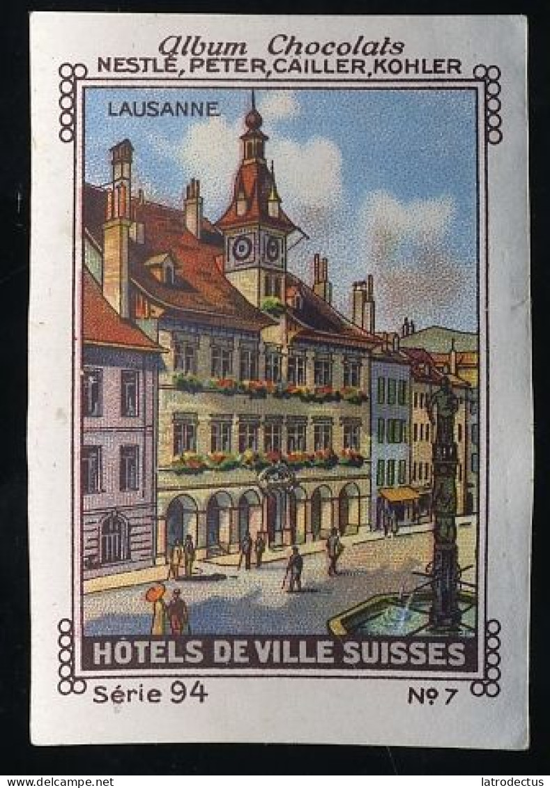 Nestlé - 94 - Hotels De Ville Suisses, Swiss Town Hotels - 7 - Lausanne - Nestlé