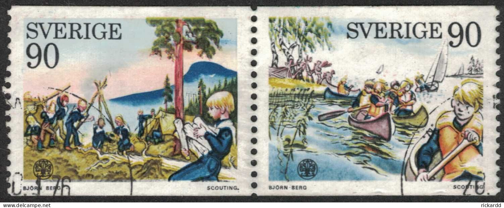 Sweden - Facit #939SX2 Scouting, 90 öre Flerfärg - Used Stamps