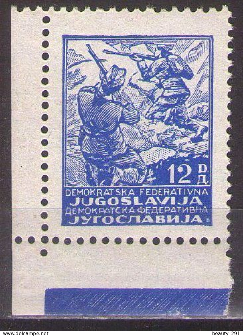 YUGOSLAVIA 1945/47 Michel 483y - Tito And Partisans Definitive - MNH**VF - Ongebruikt