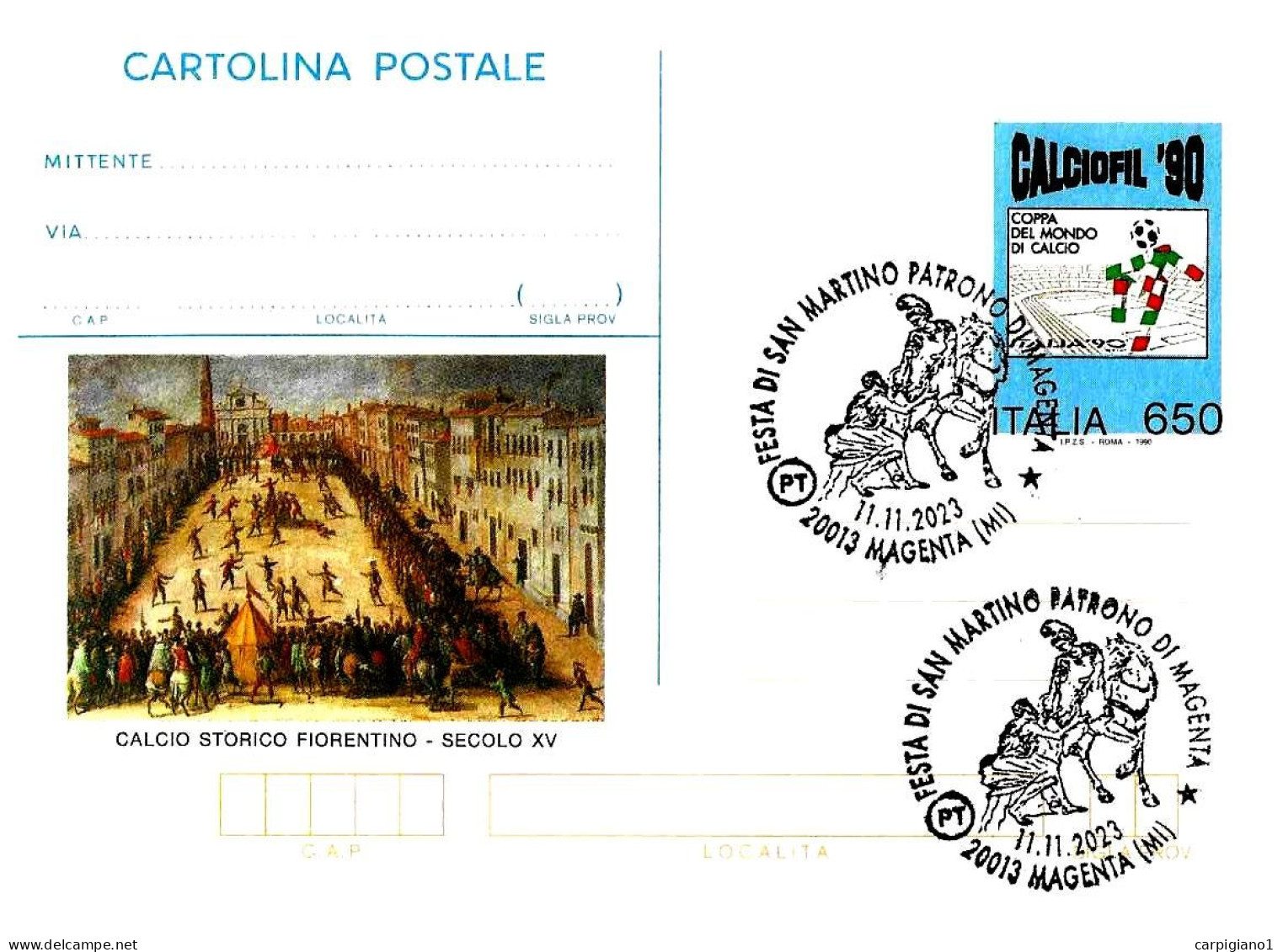 ITALIA ITALY - 2023 MAGENTA (MI) Festa SAN MARTINO Patrono Su Cartolina Postale CP - 11088 - 2021-...: Storia Postale