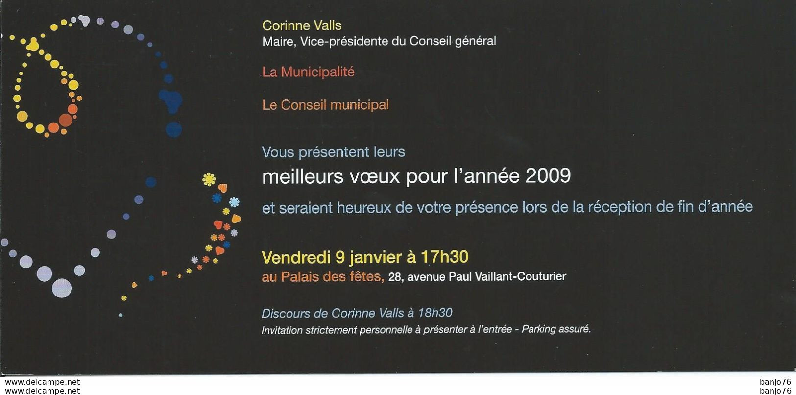 Romainville (93) - Carte De Vœux De La Mairie 2009 - Maire Corinne Valls - Romainville