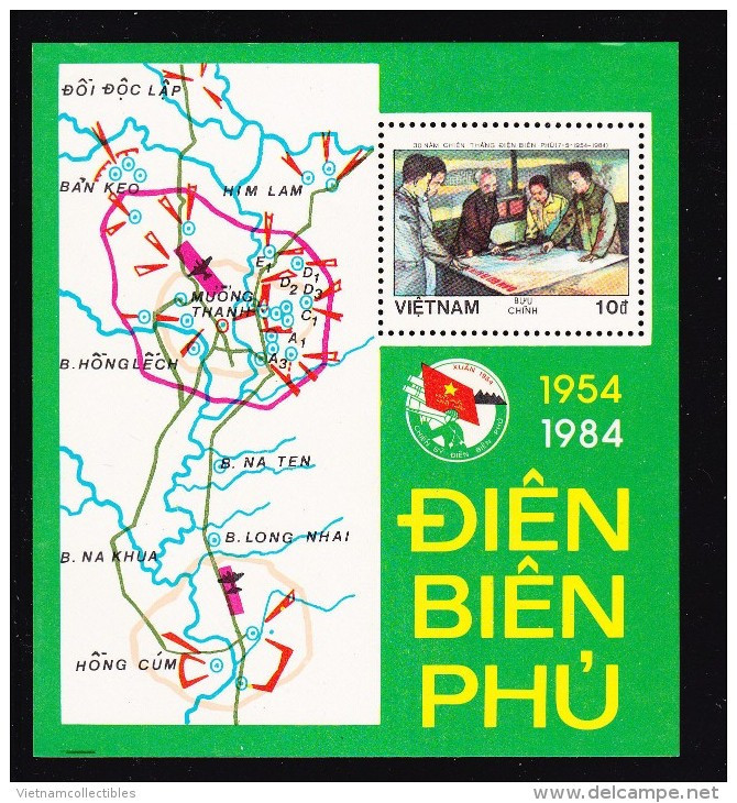 Vietnam Viet Nam MNH Perf Souvenir Sheet 1984 : 30th Anniversary Of Voctory Of Dien Bien Phu (Ms440B) - Vietnam
