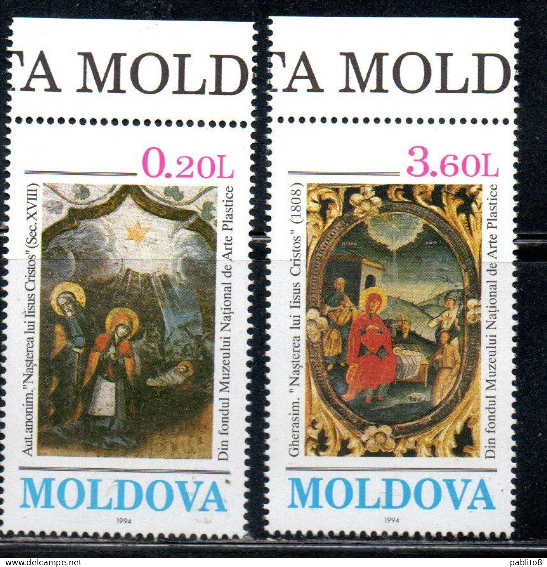 MOLDAVIA MOLDOVA 1994 CHRISTMAS NATALE NOEL WEIHNACHTEN NAVIDAD COMPLETE SET SERIE COMPLETA MNH - Moldova