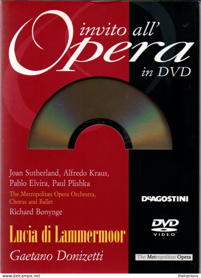 * Invito All'Opera In DVD N 8: Gaetano Donizetti - Lucia Di Lammermoor - Con Libretto - Concert Et Musique