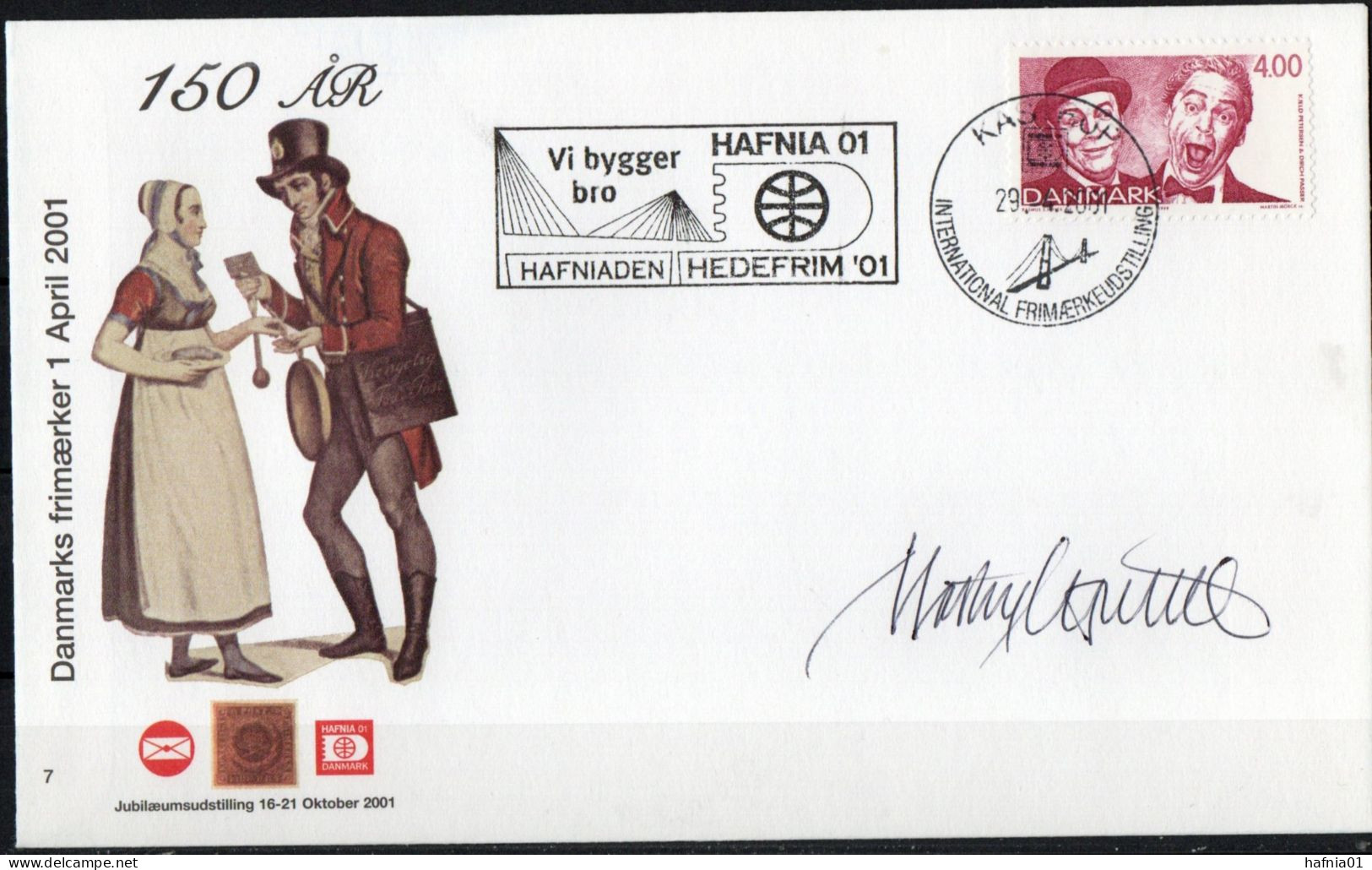 Martin Mörck. Denmark 2001. Danish Revue. Michel 1215. Cover With Special Cancel And Cachet. Signed. - Brieven En Documenten