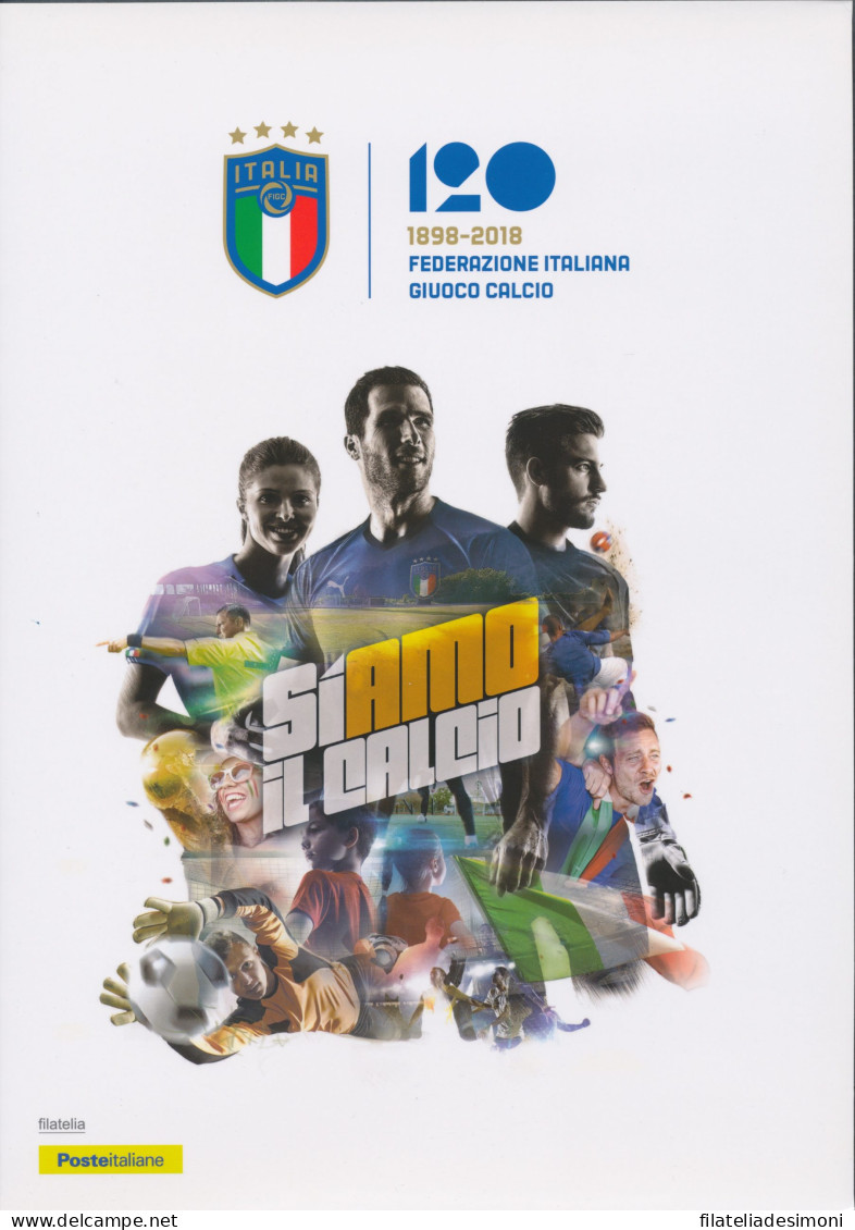 2018 Italia - Repubblica, Folder - Federazione Giuoco Calcio N. 582 - MNH** - Presentatiepakket