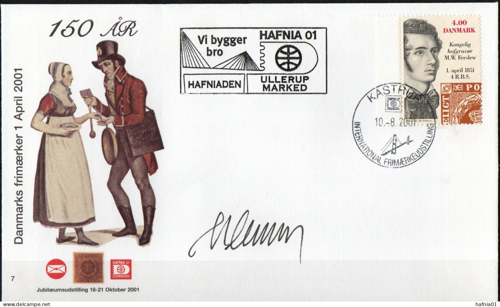 Martin Mörck. Denmark 2001. Danish Revue. Michel 1215. Cover With Special Cancel And Rare Cachet. Signed. - Covers & Documents