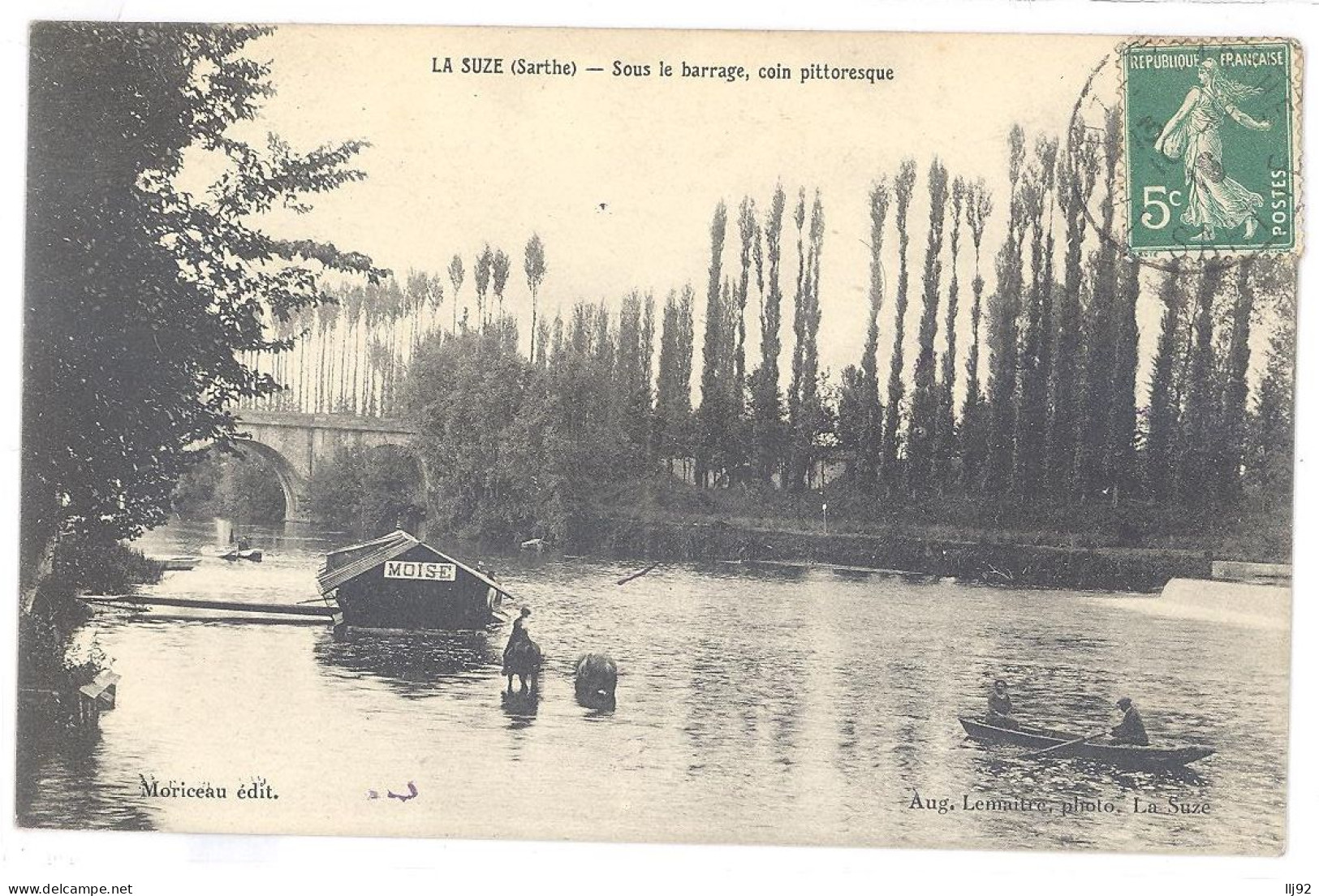 CPA 72 - LA SUZE (Sarthe) - Sous Le Barrage, Coin Pittoresque - (Moïse) - Peu Courante - La Suze Sur Sarthe