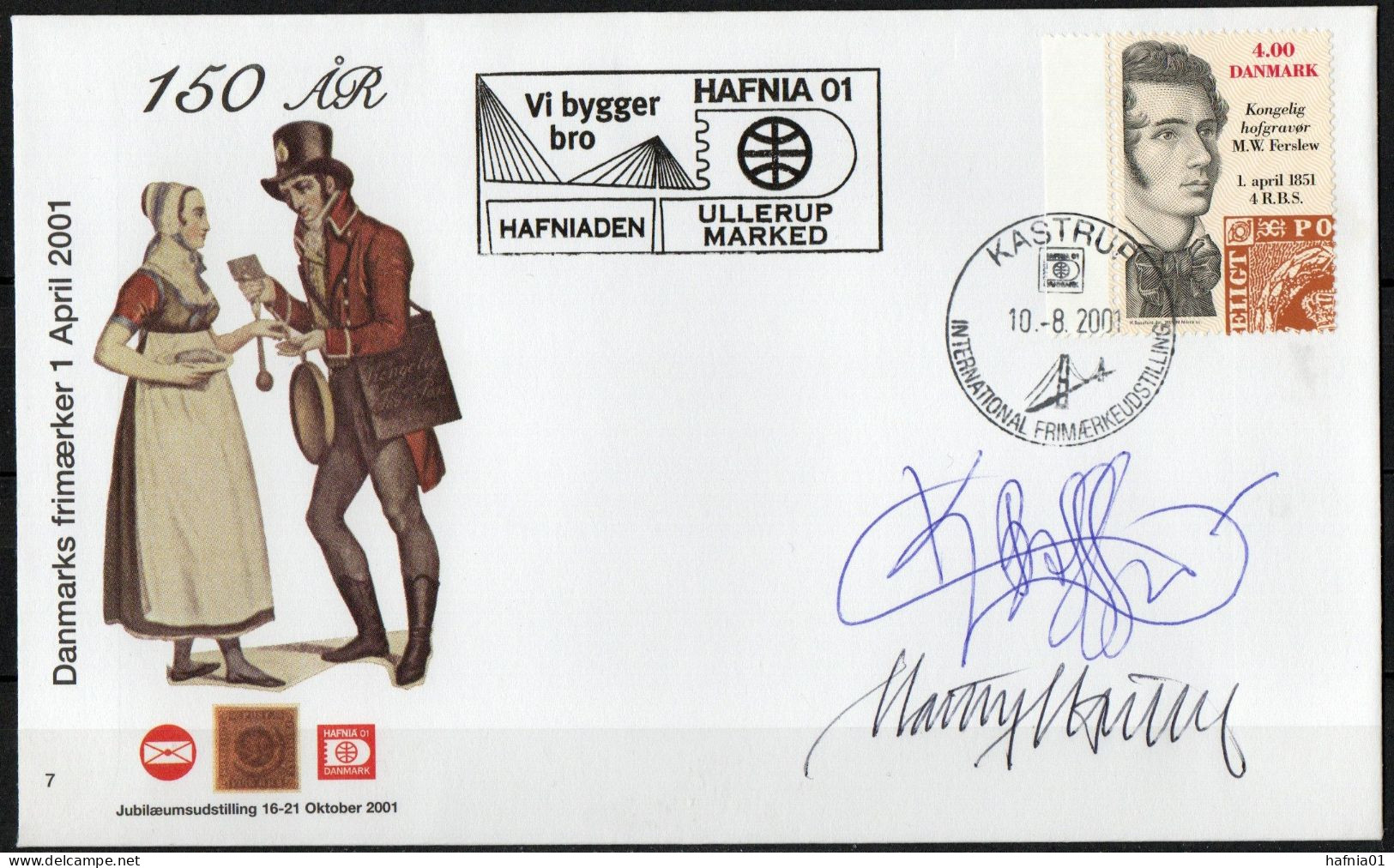 Martin Mörck. Denmark 2001. Danish Revue. Michel 1215. Cover With Special Cancel And Rare Cachet. Signed. - Cartas & Documentos