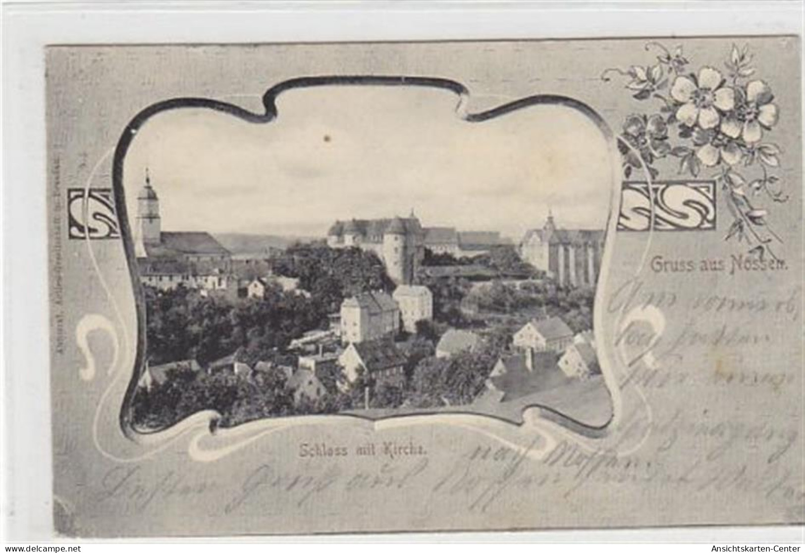 39032201 - Nossen. Schloss Kirche Gelaufen Am 15.9.1905 Kleiner Knick Unten Links. Flecken Vorderseite, Sonst Gut Erhal - Nossen