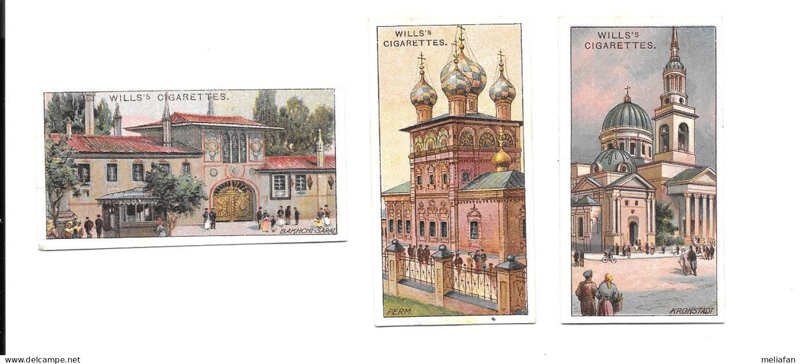 DK55 - CARTES CIGARETTES WILLS - GEMS OF RUSSIAN ARCHITECTURE - KRONSTADT - PERM - BAKHCHI SARAI - Altri & Non Classificati