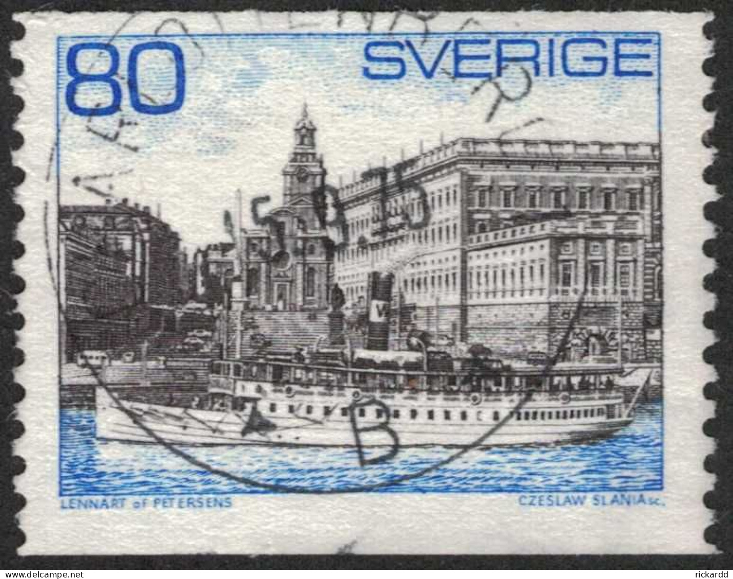 Sweden - Facit #719 PRAKTstämplad CHARLOTTENBERG 15.9.75 - 1930- ... Coil Stamps II