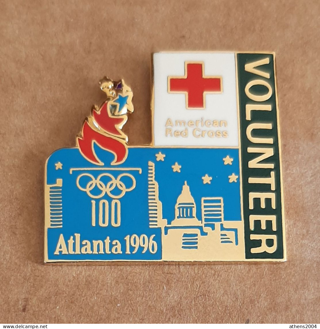 Atlanta 1996 Olympic Games - American Red Cross, Volunteer Pin - Jeux Olympiques