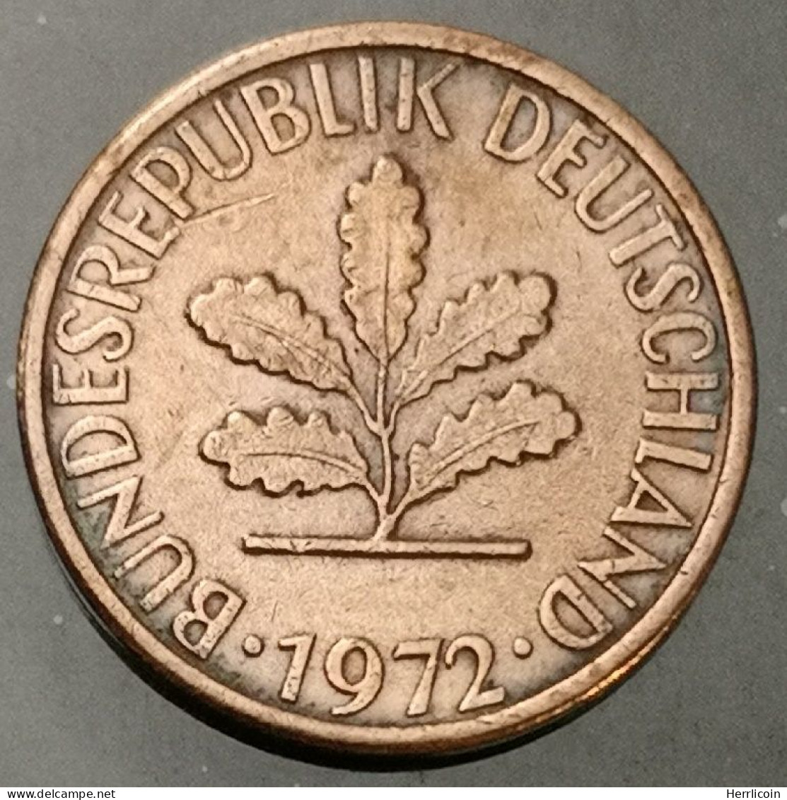 Monnaie Allemagne - 1972 F  - 1 Pfennig Bundesrepublik Deutschland - 1 Pfennig